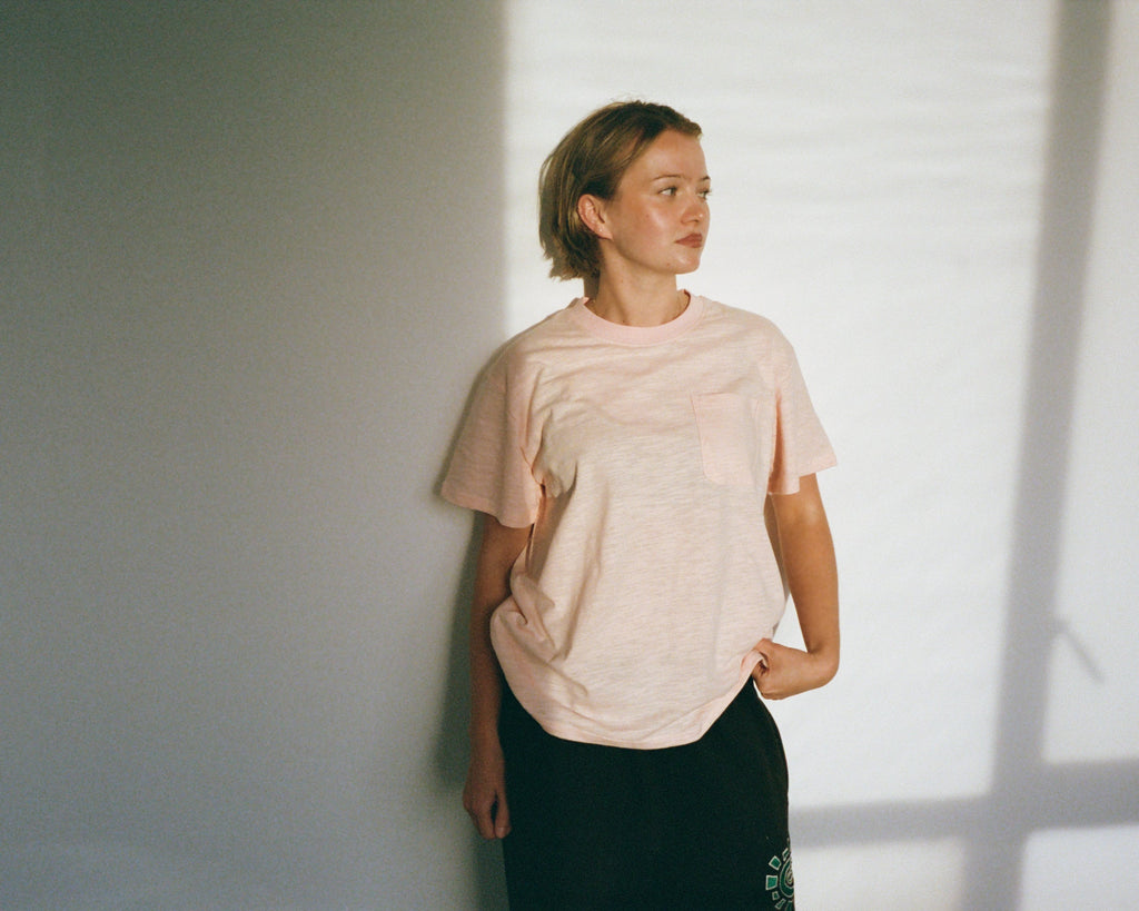 Slub Pocket T-Shirt - Bundle (White & Peach)