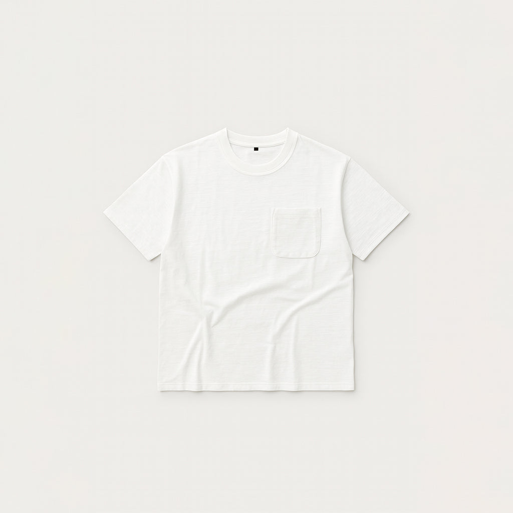 Slub Pocket T-Shirt - Bundle (White & Peach)