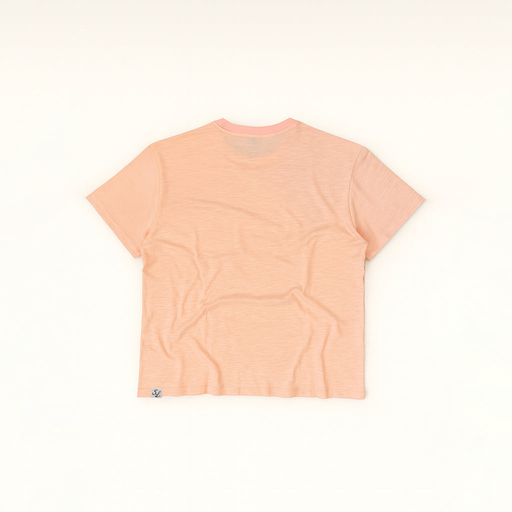Slub Pocket T-Shirt - Peach